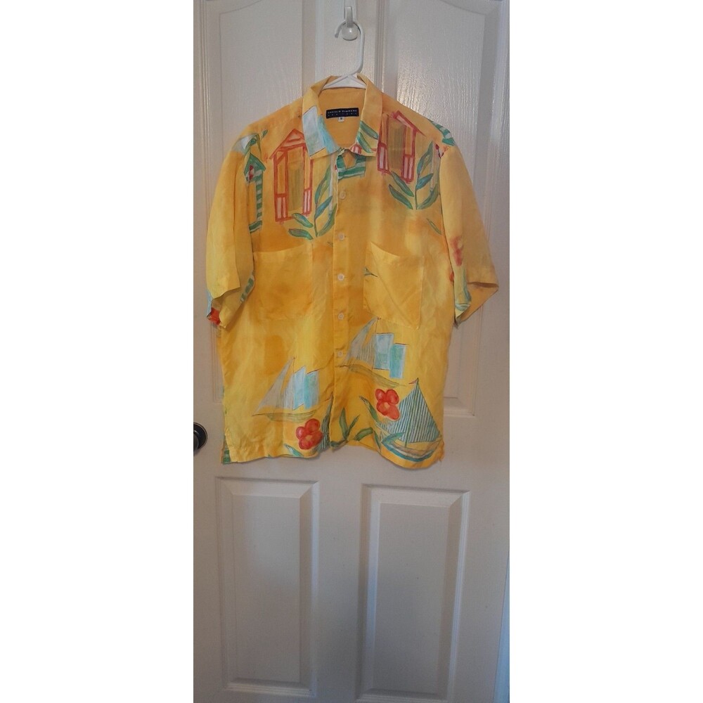 Vintage Arnold Zimberg Mens Hawaiin Button Down Shirt. Medium. B43